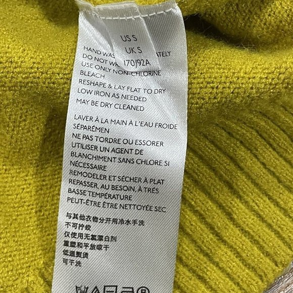 ANTHROPOLOGIE Sweater Sz Small $119‎ Soft Shelby Off Shoulder Mustard Yellow Top - Picture 5 of 12